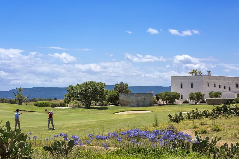 Uitzicht op de golfbaan
