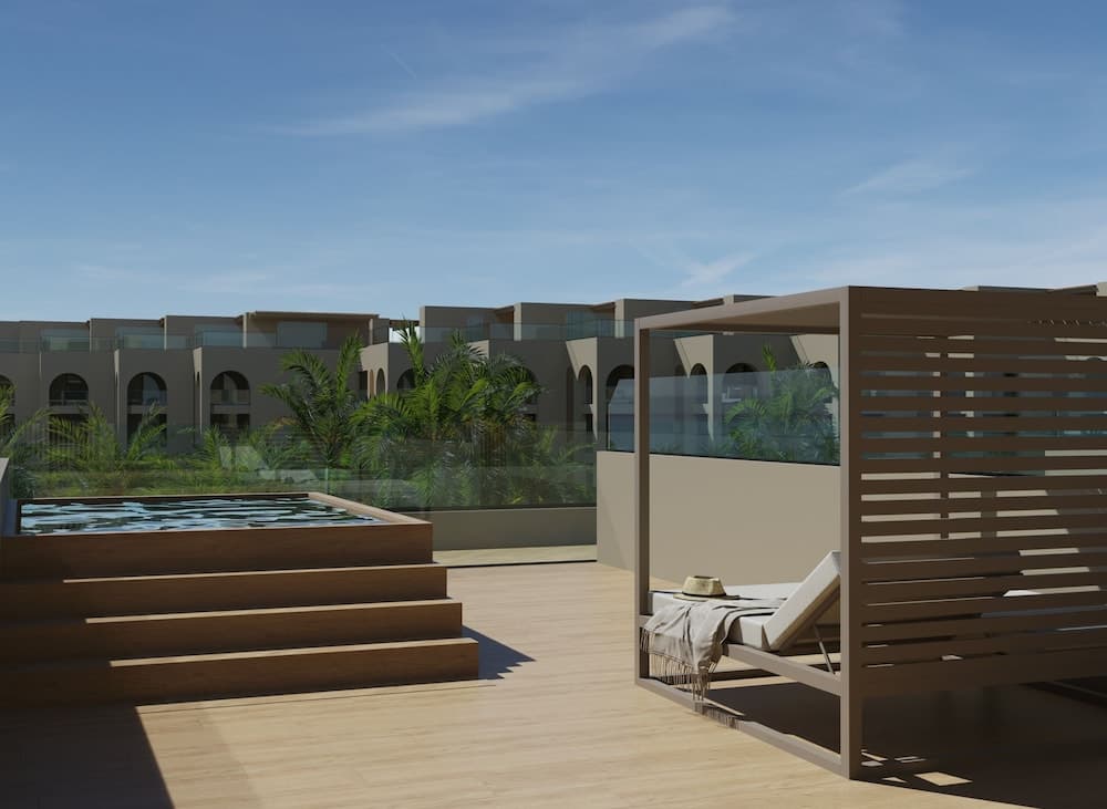 Uitzicht vanaf balkon