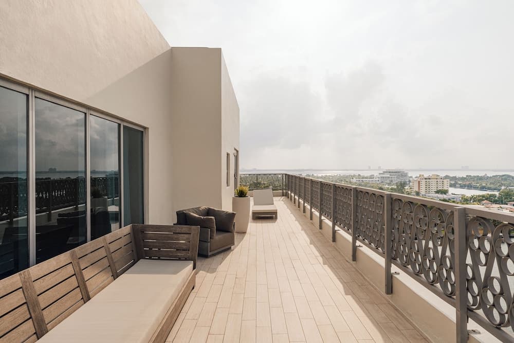 Uitzicht vanaf balkon