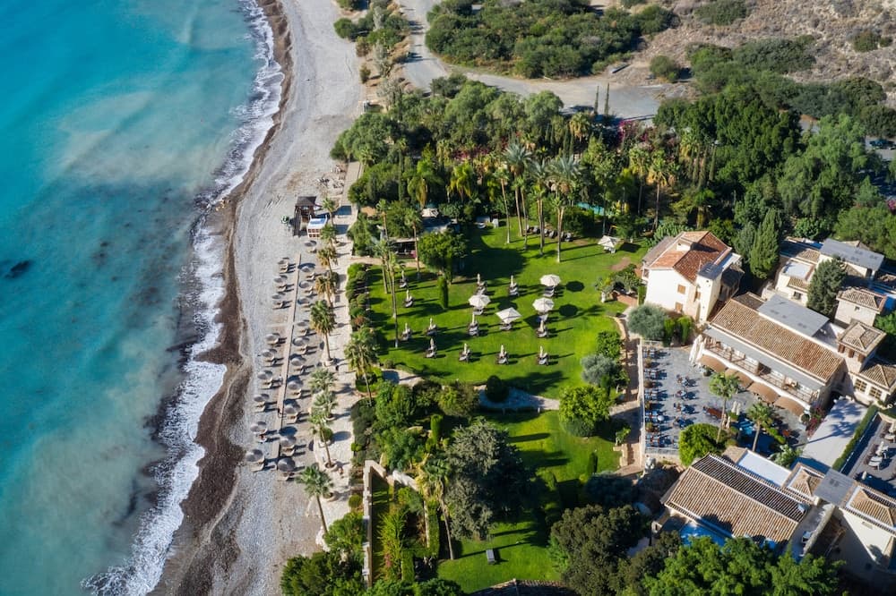 Uitzicht op het resort