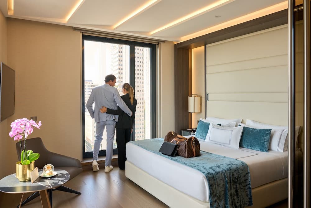 Stadsuitzicht vanuit accommodatie