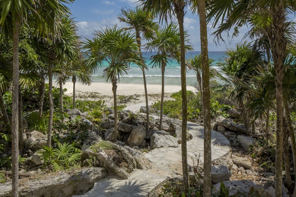 Uitzicht op strand/zee